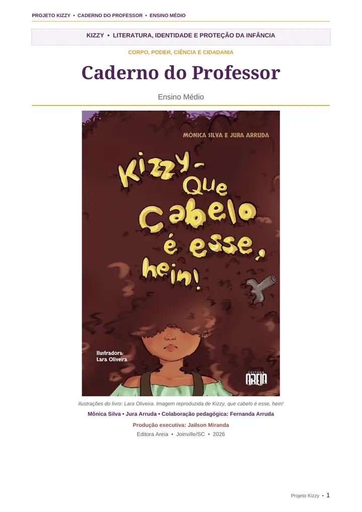 Capa do Caderno do Professor para o Ensino Médio